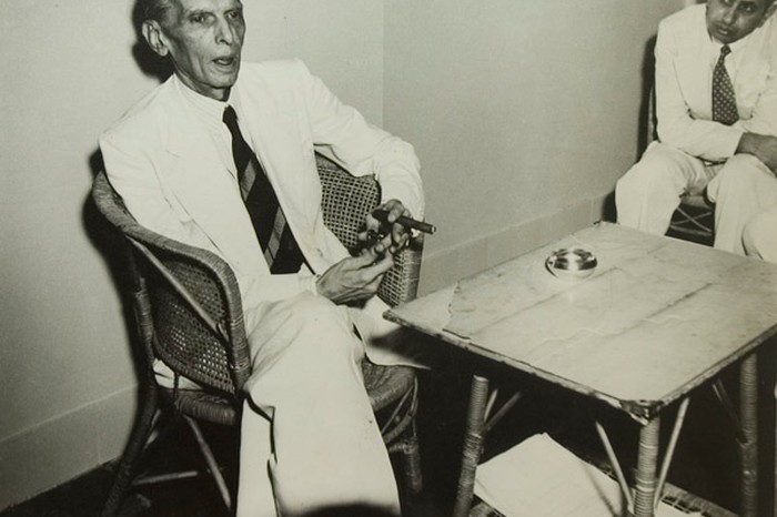 Jinnah at his last Press Conference before leaving for Pakistan; August 1947, Image Source: Homai Vyarawalla Archives, Alkazi Collection of Photography Jinnah at his last Press Conference before leaving for Pakistan; August 1947, Image Source: Homai Vyarawalla Archives, Alkazi Collection of Photography