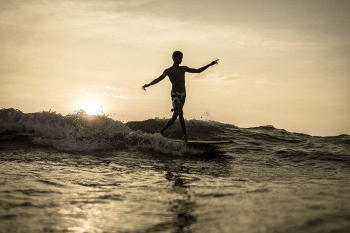 Tipi, regarded as one of the Bali legends and a Quiksilver athlete claims after a mesmerizing barrel ride at Covelong Point Classic Surf Contest. Covelong Point is one of the finest right-handers in India.