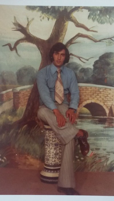 Flares and sideburns: the Indian identity in 1970s England Old picture of a young man with sideburns