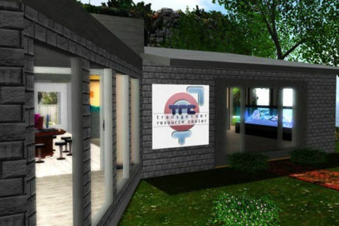 Front view of the Transgender Resource Centre, Second Life. The TRC was instrumental in helping me define my identity through its weekly support group meetings, resources for transitioning, and the safe and happy space they create. Front view of the Transgender Resource Centre, Second Life. The TRC was instrumental in helping me define my identity through its weekly support group meetings, resources for transitioning, and the safe and happy space they create.